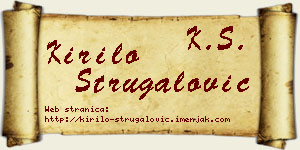 Kirilo Strugalović vizit kartica